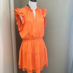 Steve Madden Bright Orange Ruffle Dress